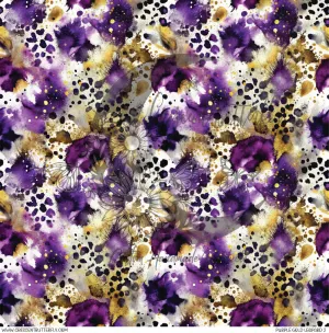 Purple Gold Leopard 2 Printed Vinyl Sheet/Wrap