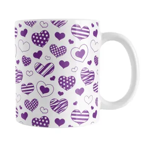 Purple Heart Doodles Mug