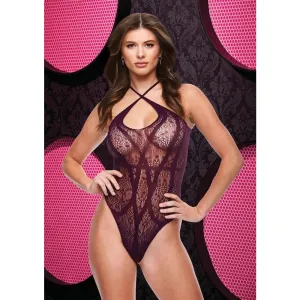 Purple Lace Teddy Seduction