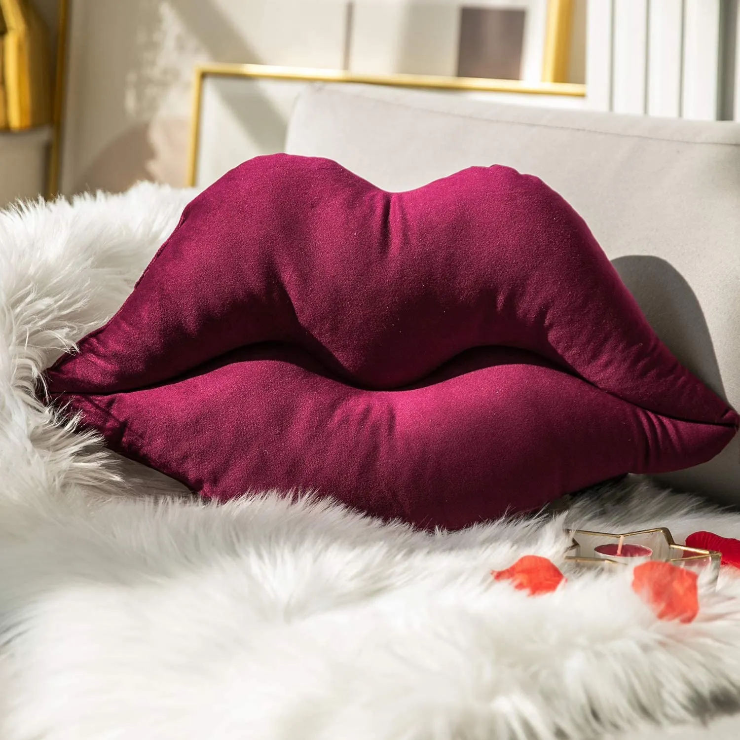 Purple Lips Pillow