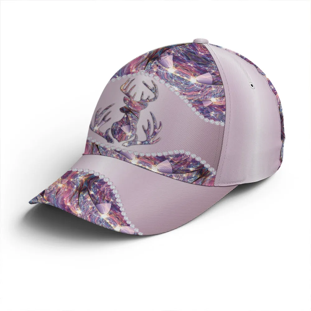 Purple Metallic Style Deer Hunting Baseball Cap Coolspod