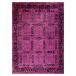 Purple Overdyed Wool Rug - 10' 3" x 13' 10"