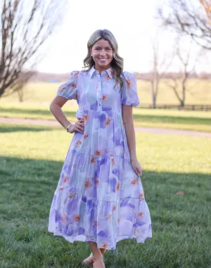 Purple Rain Floral Dress