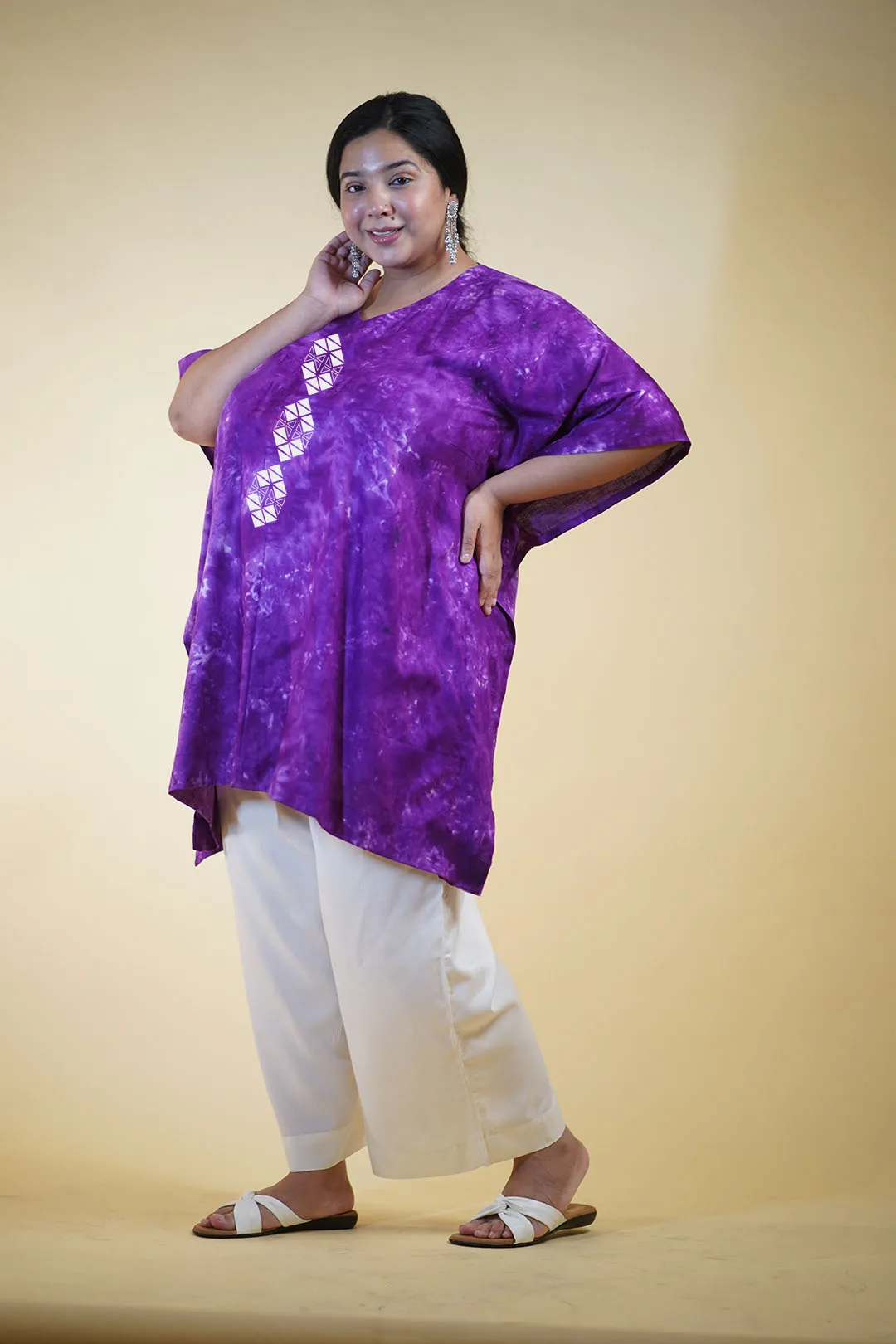 Purple Rayon TieDyeKurta - Pageantry