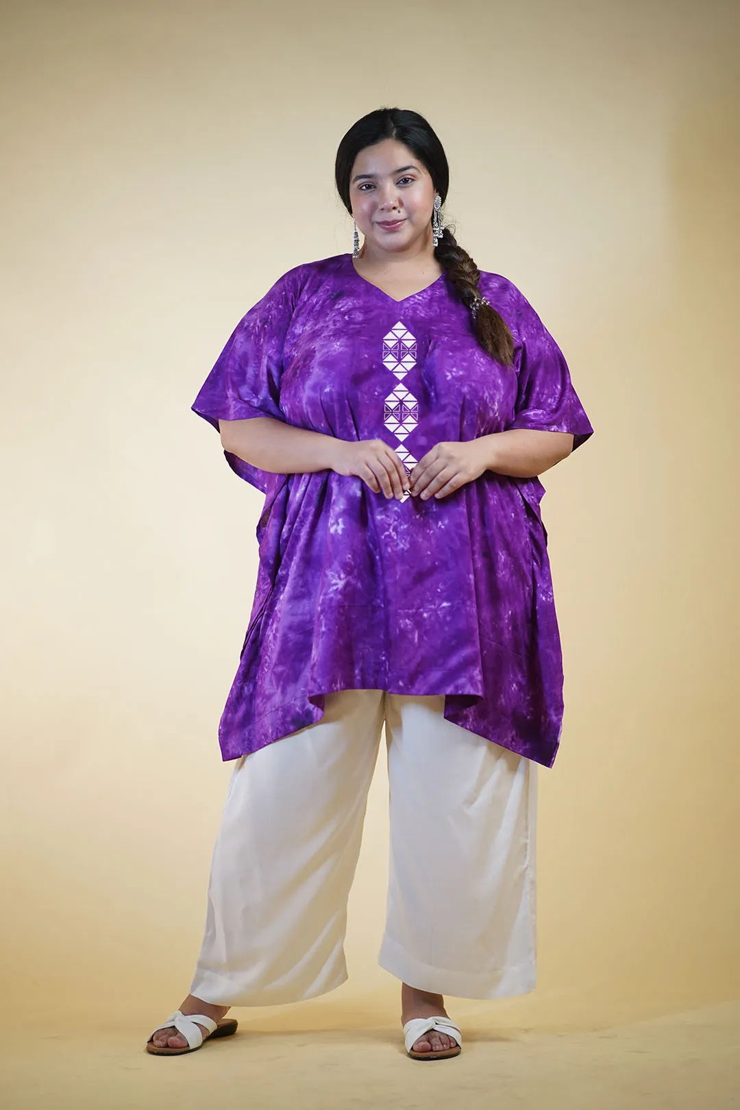 Purple Rayon TieDyeKurta - Pageantry