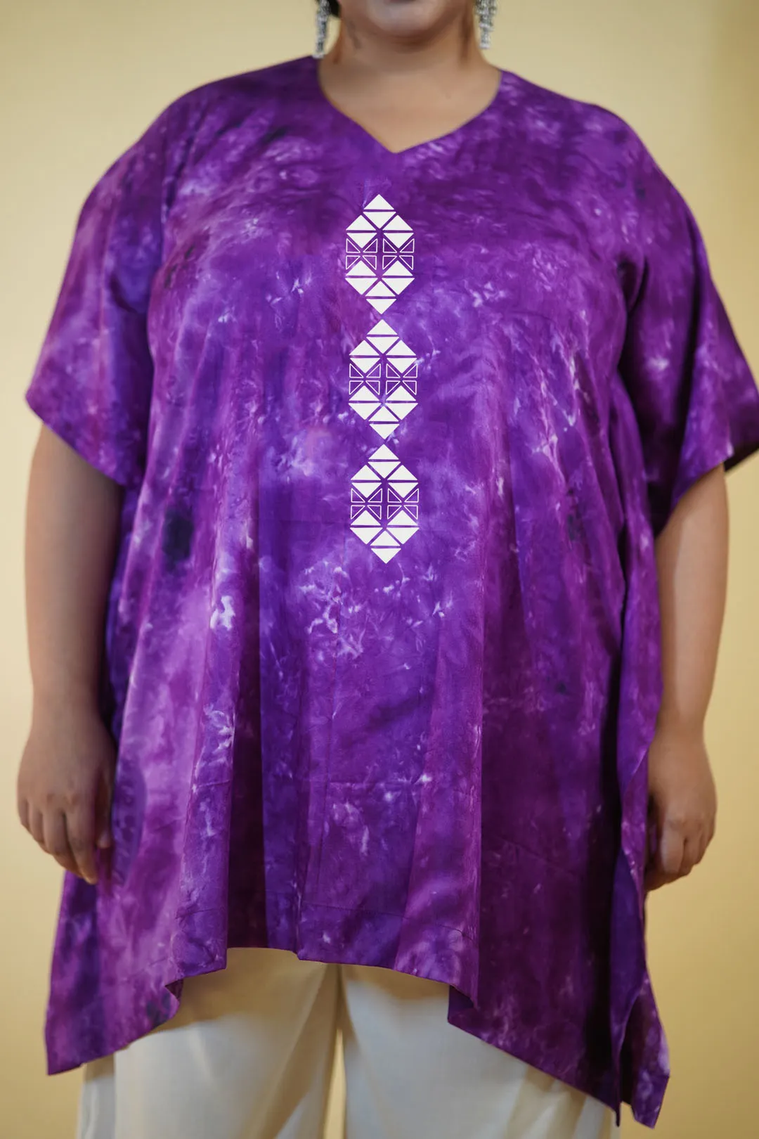 Purple Rayon TieDyeKurta - Pageantry