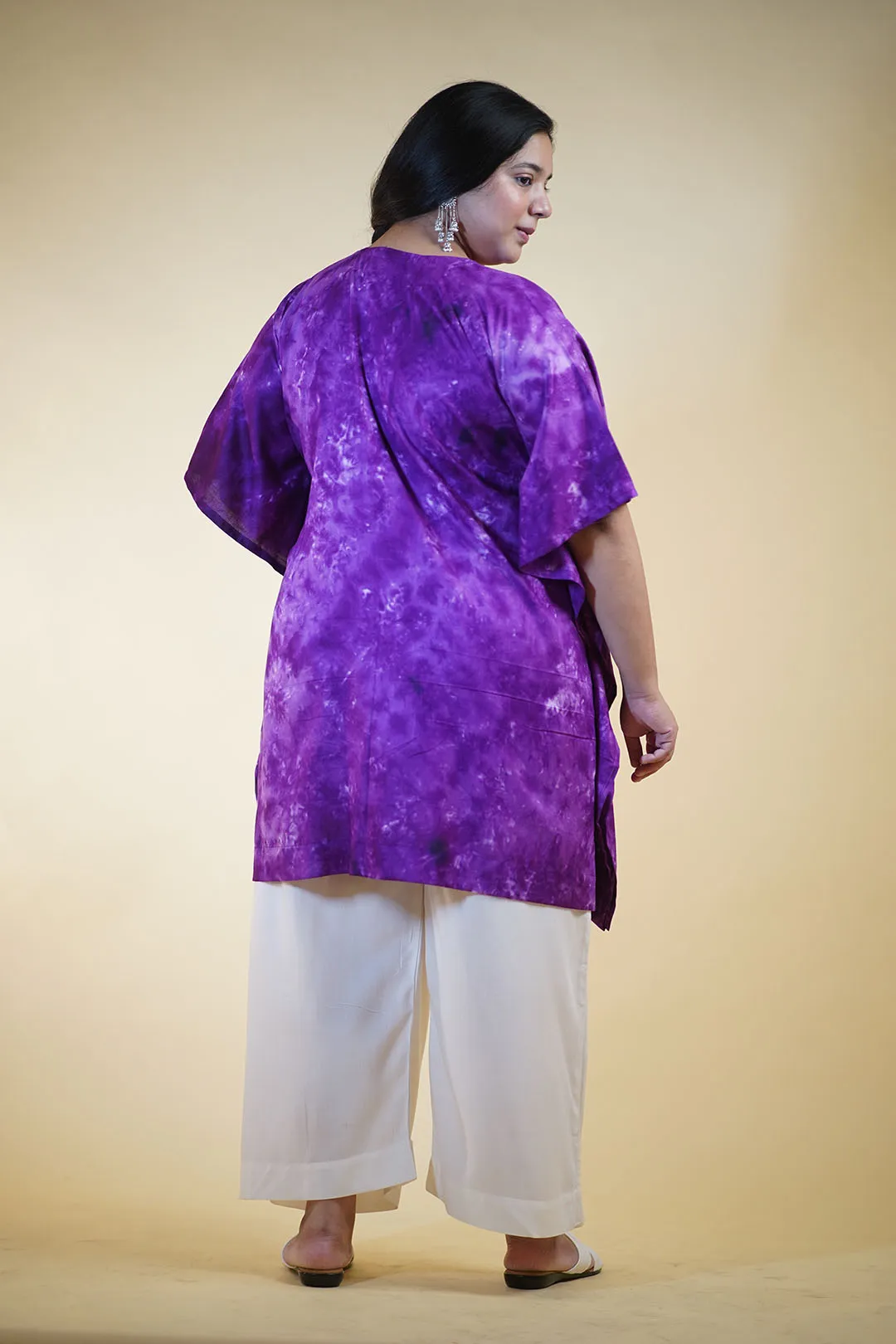 Purple Rayon TieDyeKurta - Pageantry