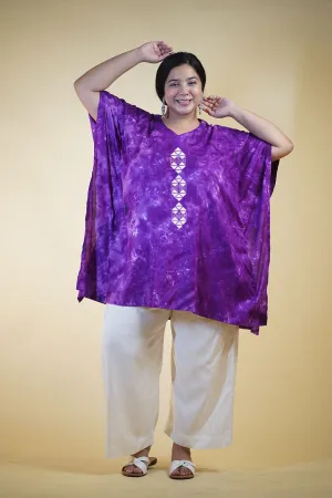 Purple Rayon TieDyeKurta - Pageantry