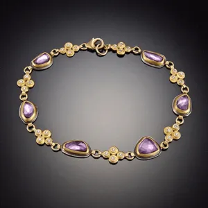 Purple Sapphire and Diamond Bracelet