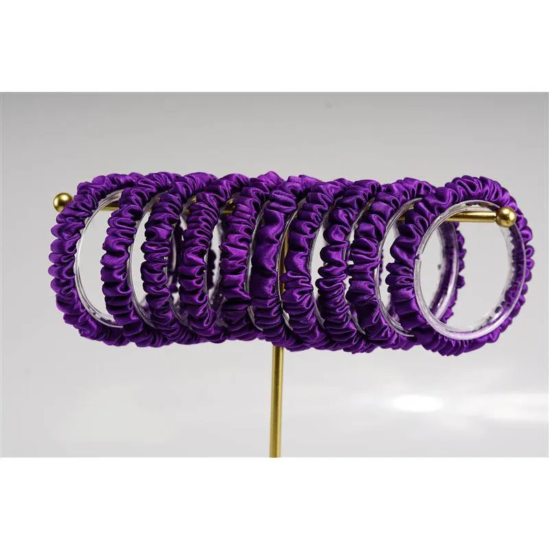 Purple silk scrunchies mini