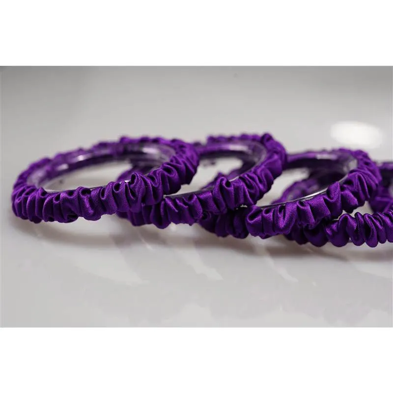 Purple silk scrunchies mini