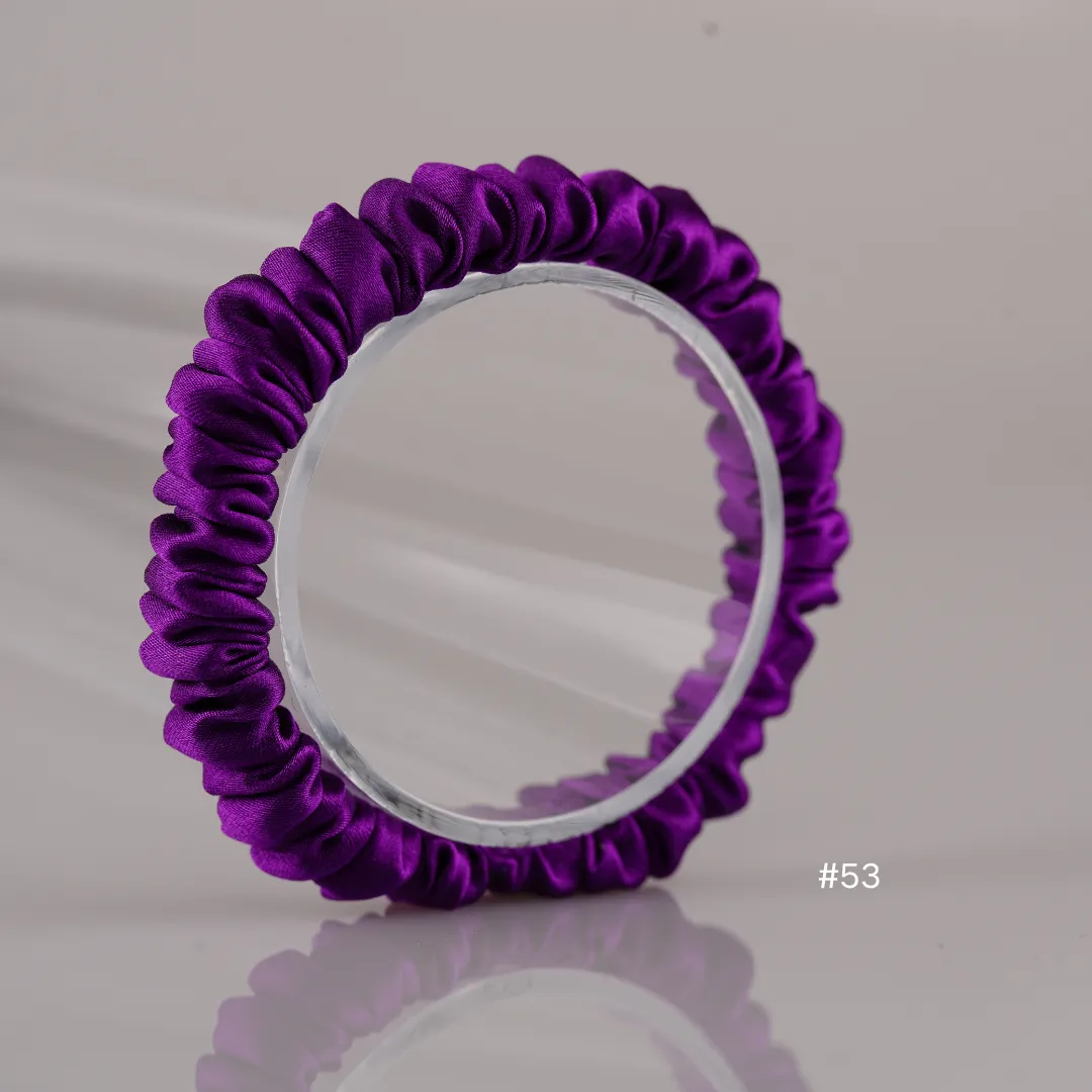 Purple silk scrunchies mini