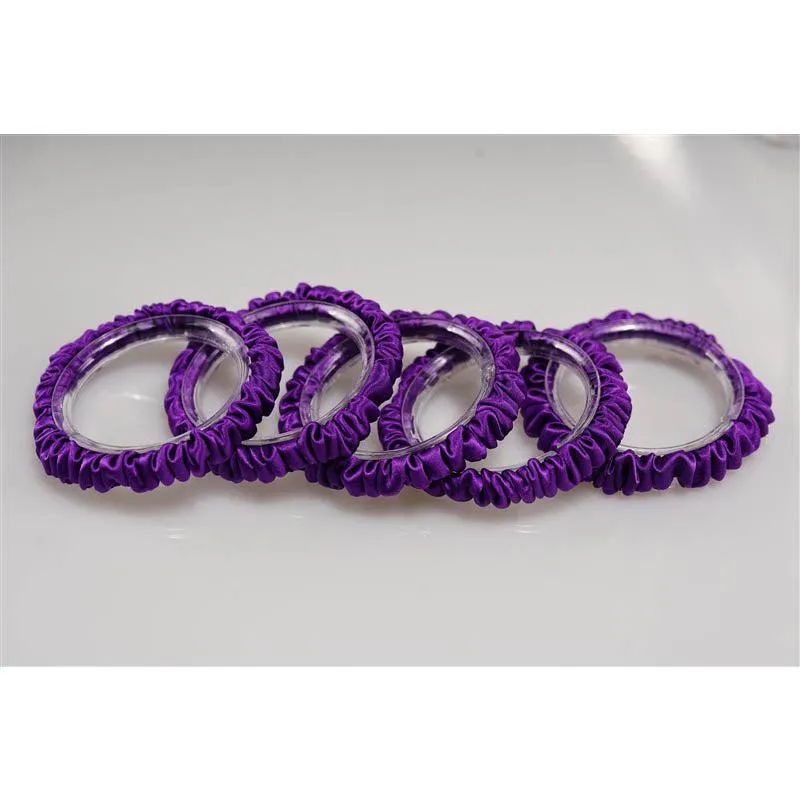 Purple silk scrunchies mini