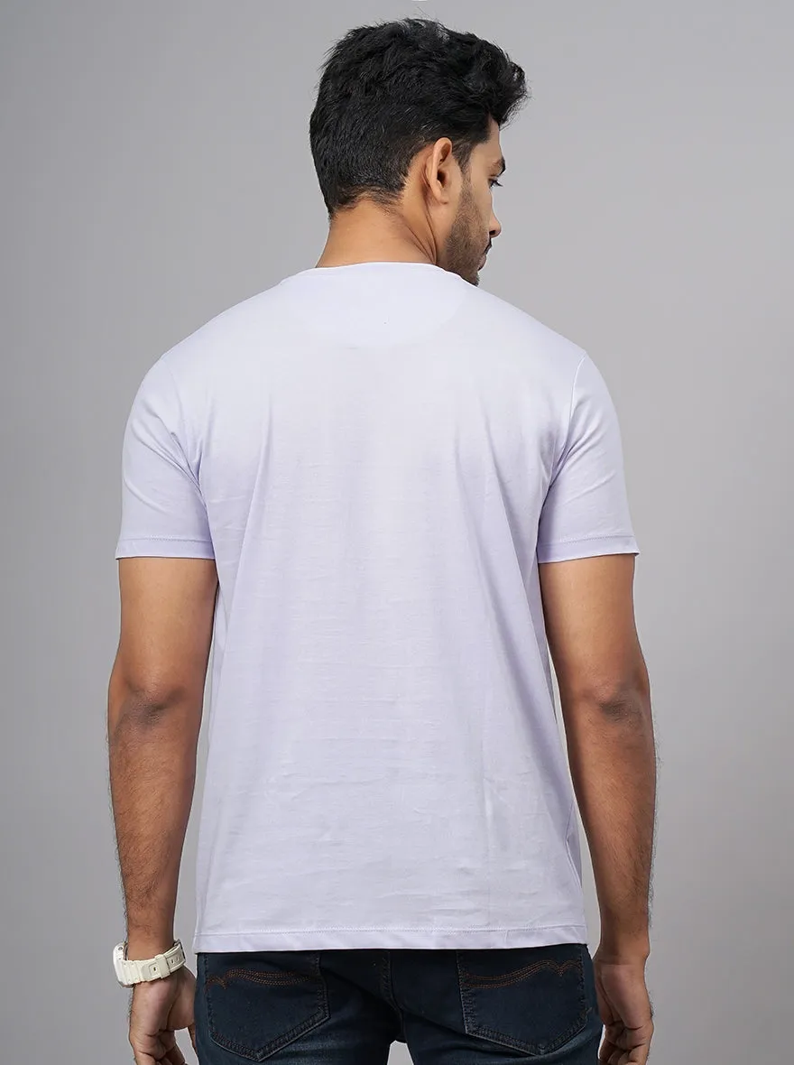 Purple Solid Slim Fit T-Shirt | JadeBlue