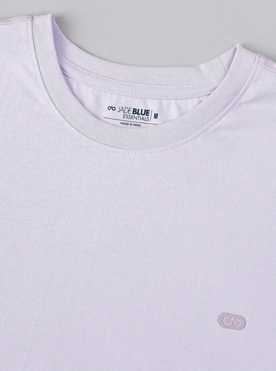 Purple Solid Slim Fit T-Shirt | JadeBlue