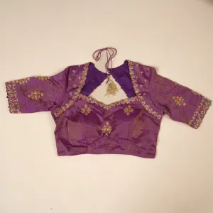 Purple stitched blouse