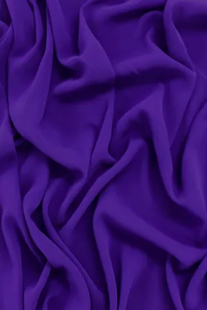 Purple Triacetate Lightweight Matte Crepe