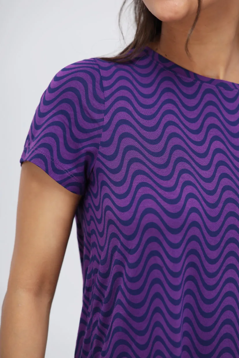 Purple Wavy Modal Top