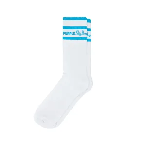 Purple X Blue Sky Sock (White) - PA1001PBSW824