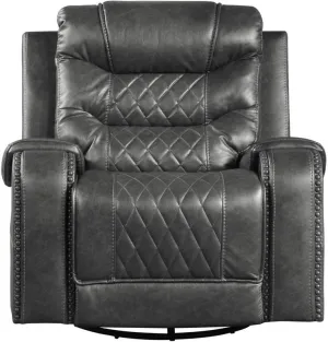 Putnam Swivel Glider Reclining Chair in Gray 9405GY-1