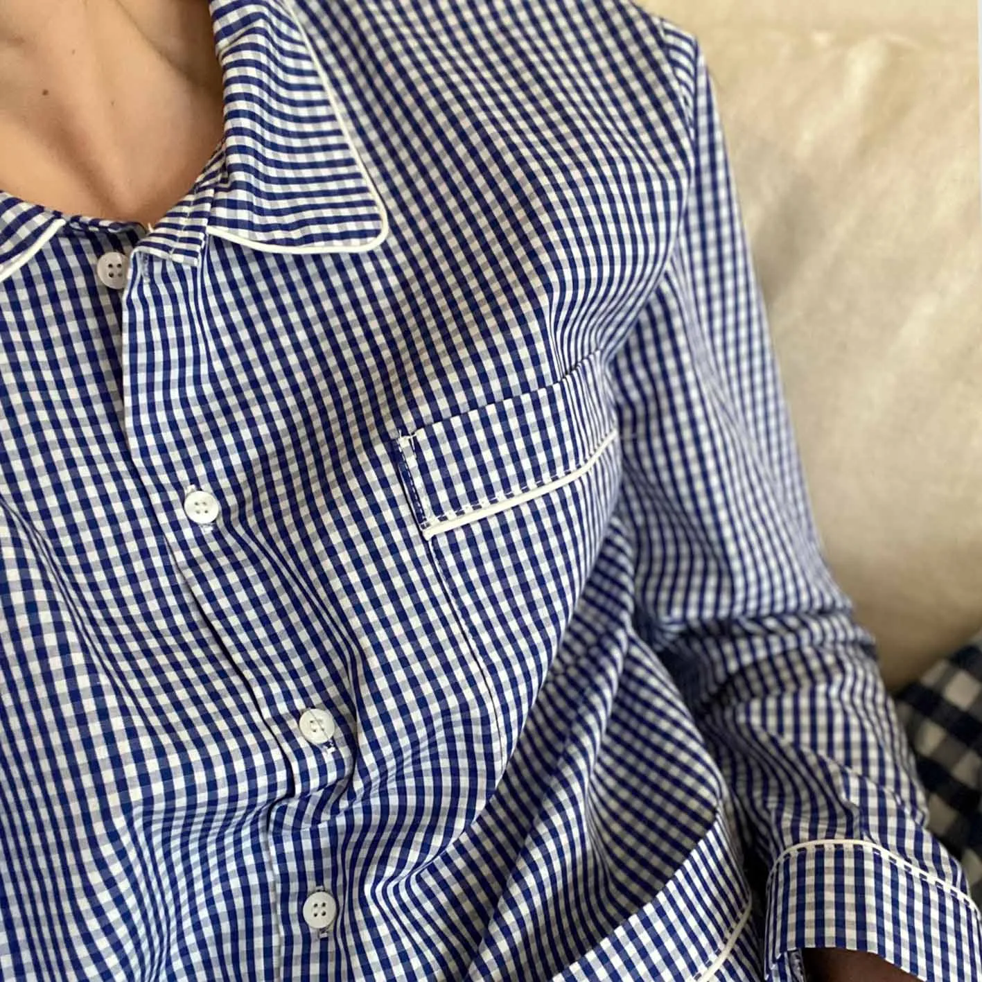 PYJAMAS SHIRT // WOMEN // GINGHAM CHECKS