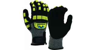 Pyramex Nitrile Sandy A6 Cut Level Hook and Loop Impact Gloves - XL