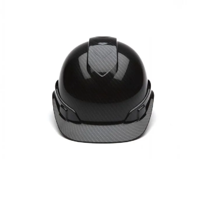 Pyramex Ridgeline HP44117S 4 Point Standard Ratchet Cap Style Hard Hat with Graphite Pattern, Shiny Black, One Size, 1 Each