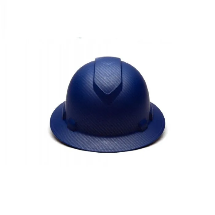 Pyramex Ridgeline HP54122 4 Point Standard Ratchet Full Brim Hard Hat, Matte Blue with Graphite Pattern, One Size, 1 Each