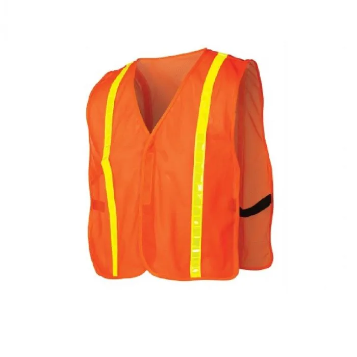 Pyramex RV100 Series RV120 Non Rated Vest, Hi Vis Orange, One Size, 1 Each