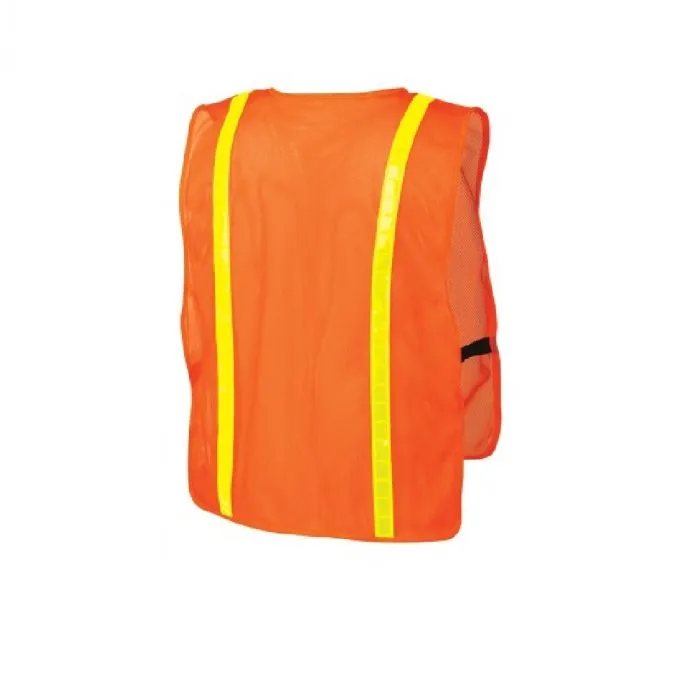 Pyramex RV100 Series RV120 Non Rated Vest, Hi Vis Orange, One Size, 1 Each