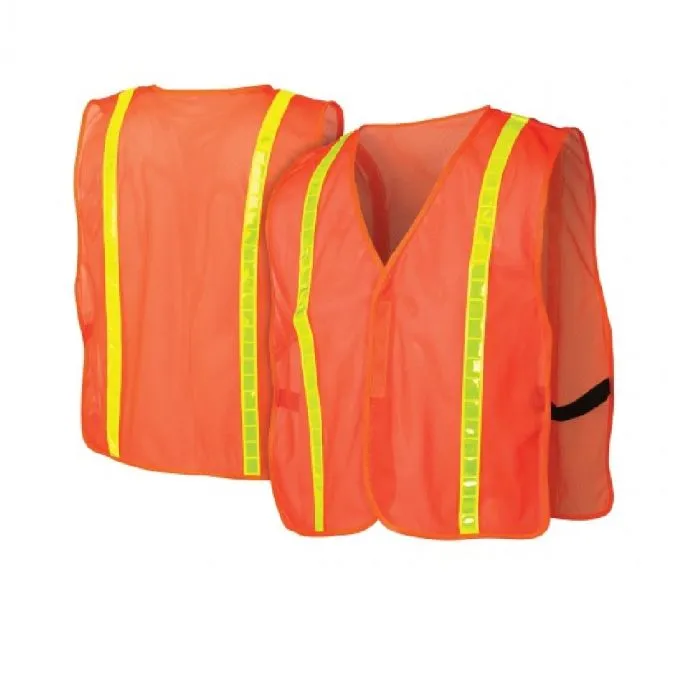 Pyramex RV100 Series RV120 Non Rated Vest, Hi Vis Orange, One Size, 1 Each