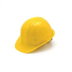 Pyramex SL Series HP14130 Cap Style Hard Hat, 4 Point Ratchet Suspension, Yellow, One Size, 1 Each