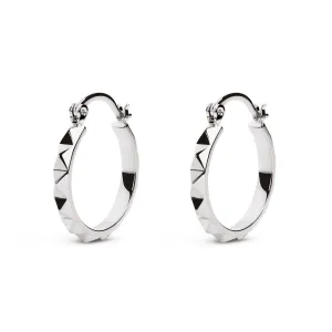 Pyramid Hoop Earrings