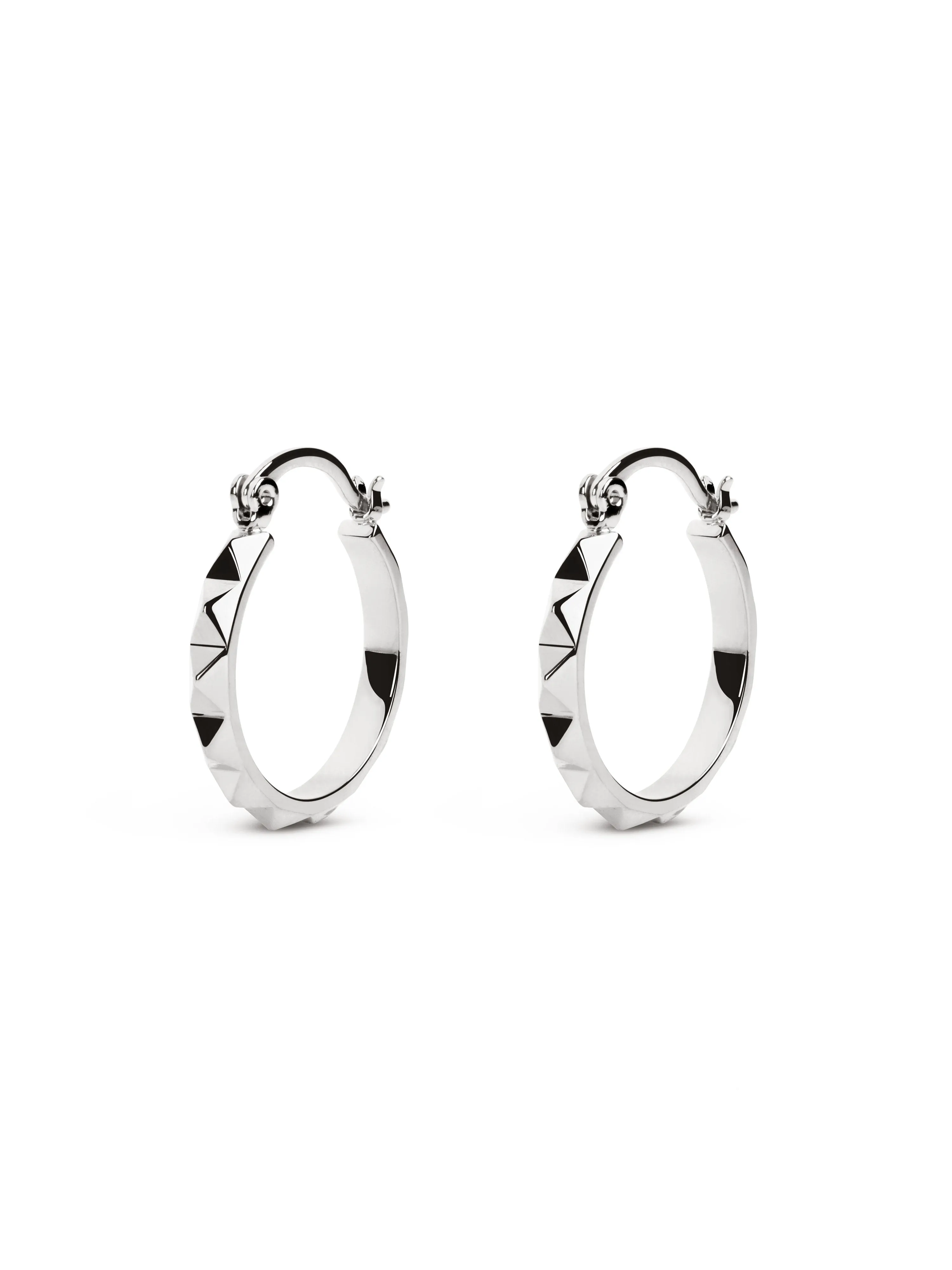 Pyramid Hoop Earrings