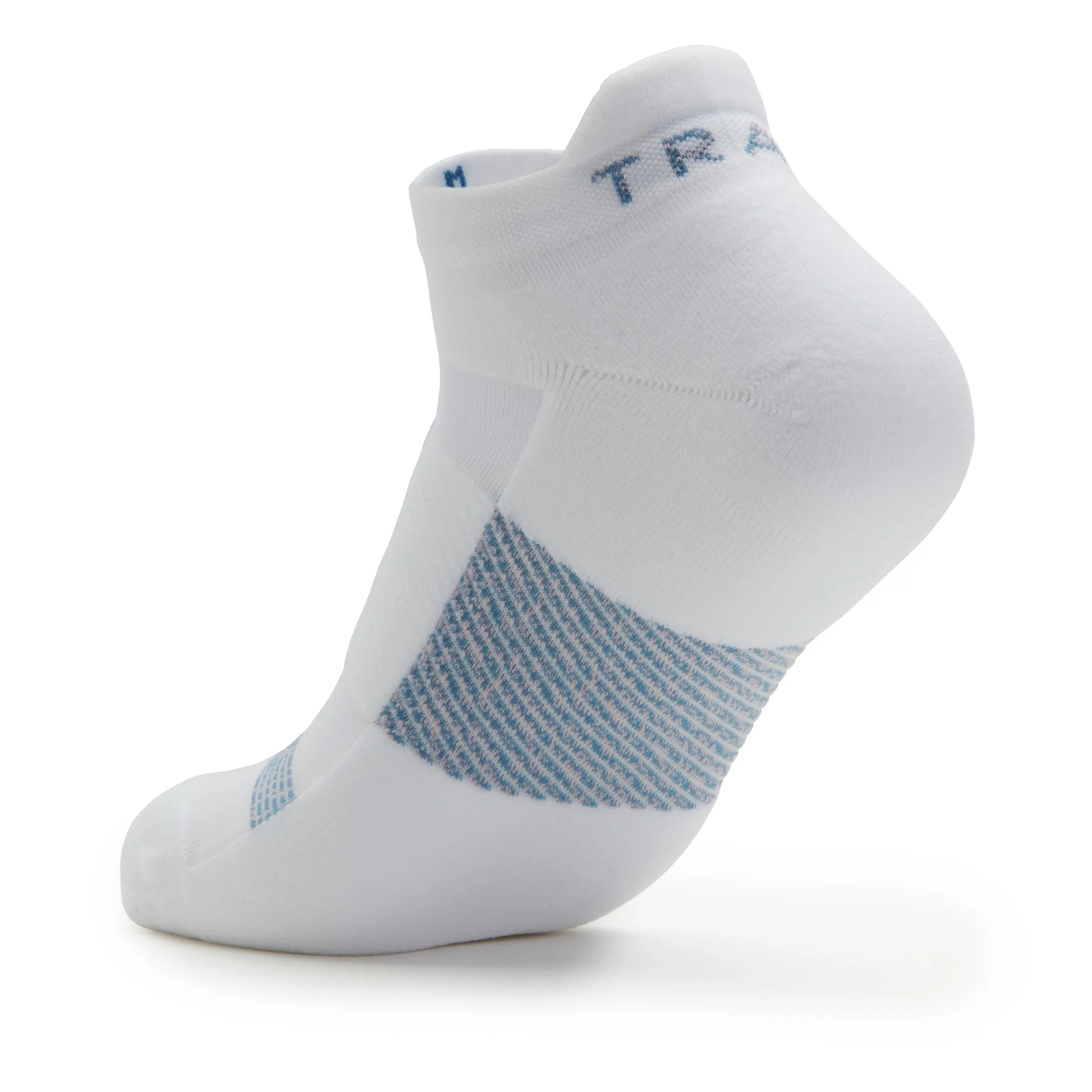 Q-FLOW™ WHITE/DUSTY BLUE ARCH COMPRESSION SOCKS