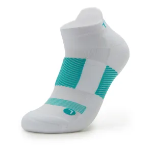 Q-FLOW™ WHITE/TEAL ARCH COMPRESSION SOCKS