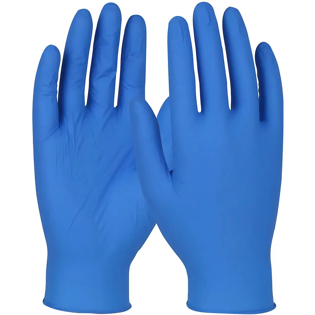 QRP 4BQF09L Disposable Nitrile Glove, Powder Free with Textured Grip - 3.5 mil