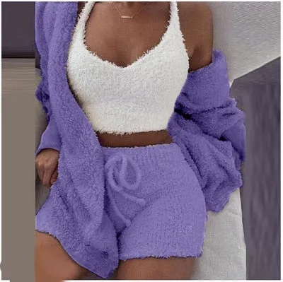 Quarantine Queen Three Piece Fluffy Set