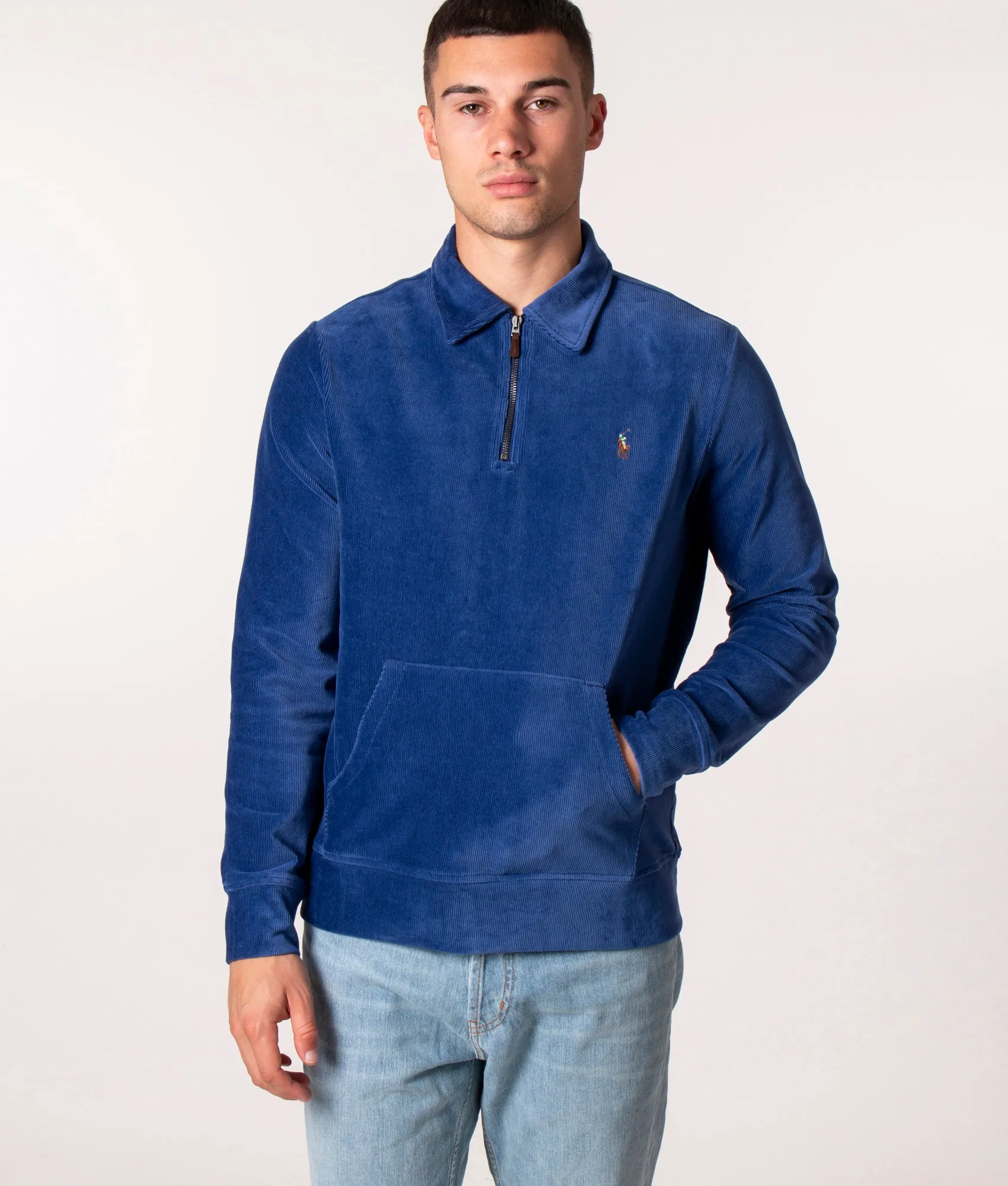 Quarter Zip Corduroy Sweatshirt