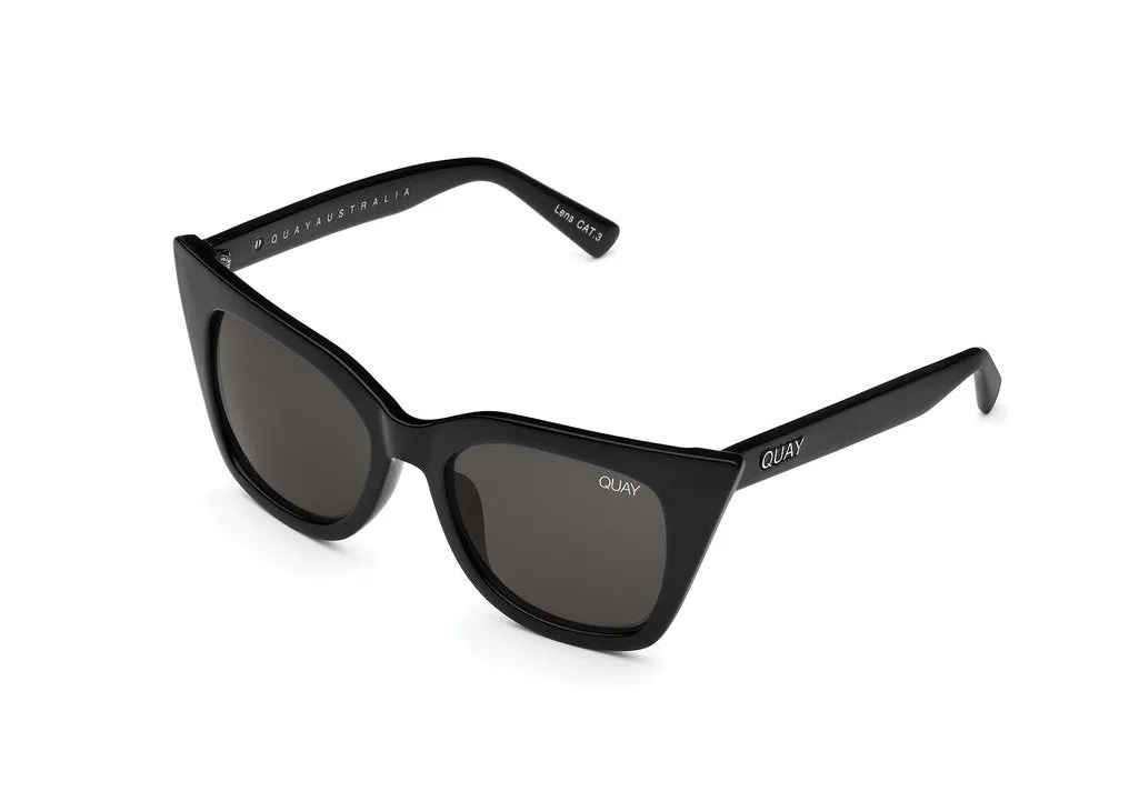 QUAY - Harper Sunglasses Shiny Black/Smoke Lens