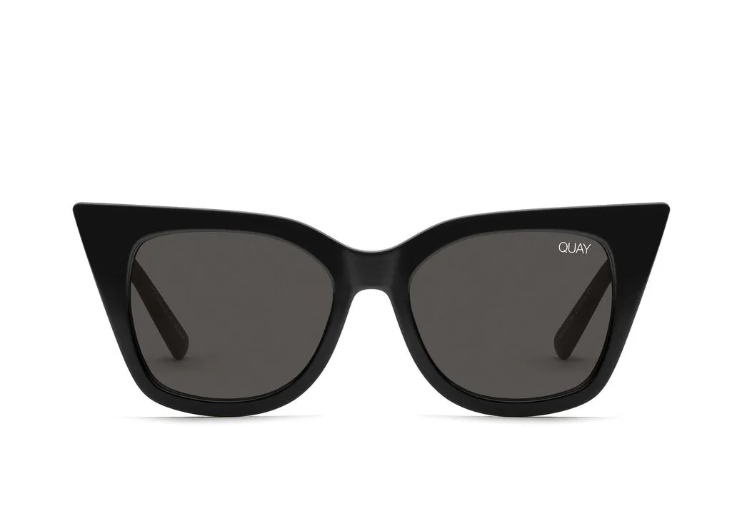 QUAY - Harper Sunglasses Shiny Black/Smoke Lens