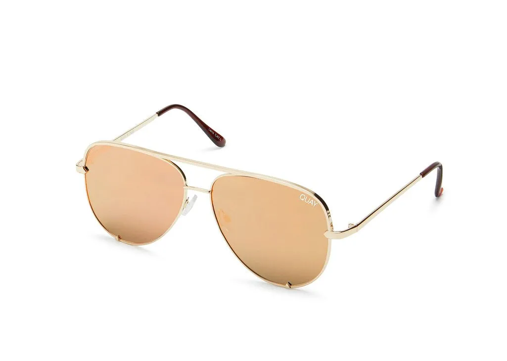 Quay - High Key Sunglasses Gold/Gold