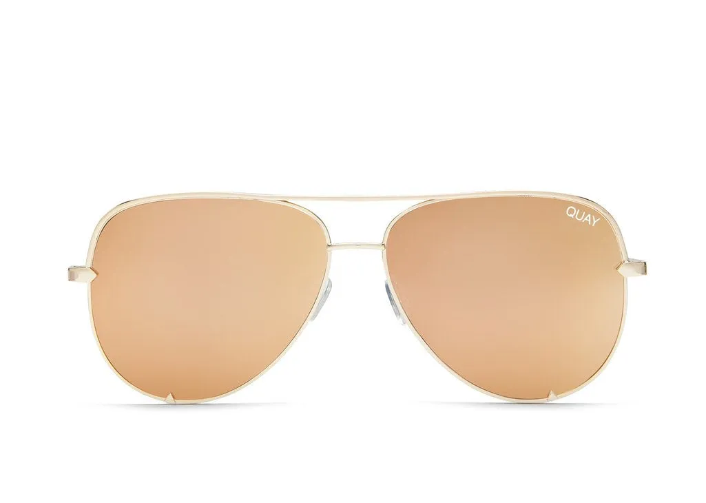 Quay - High Key Sunglasses Gold/Gold