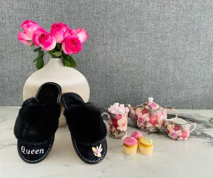 Queen Bee Personalized Slippers