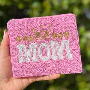 Queen Mom Beaded Pouch Purse