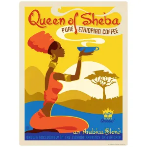 Queen of Sheba Coffee Vinyl Sticker