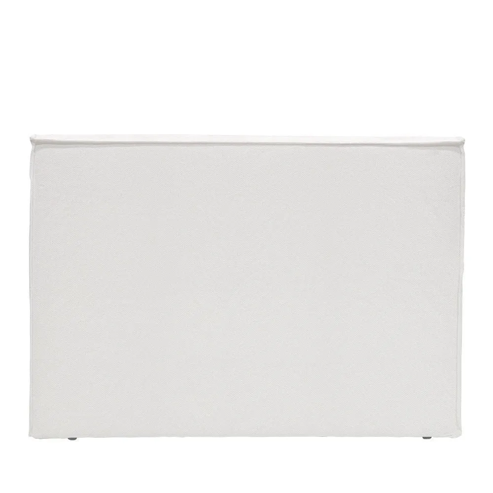 Queen White Linen Keely Bedhead Headboard - Sophisticated Chic