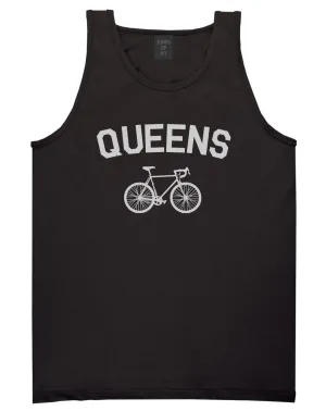 Queens New York Vintage Bike Cycling Mens Tank Top T-Shirt