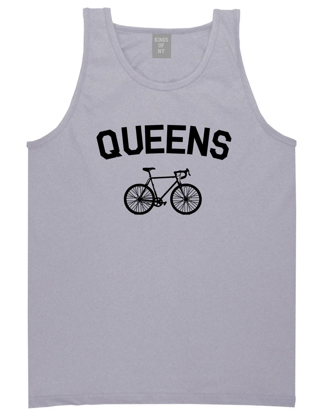 Queens New York Vintage Bike Cycling Mens Tank Top T-Shirt