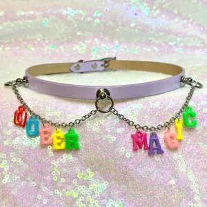 Queer Magic Charm Mini Collar - Lavender, 15"-17"